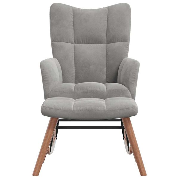 vidaXL kiiktool jalapingiga, helehall, samet