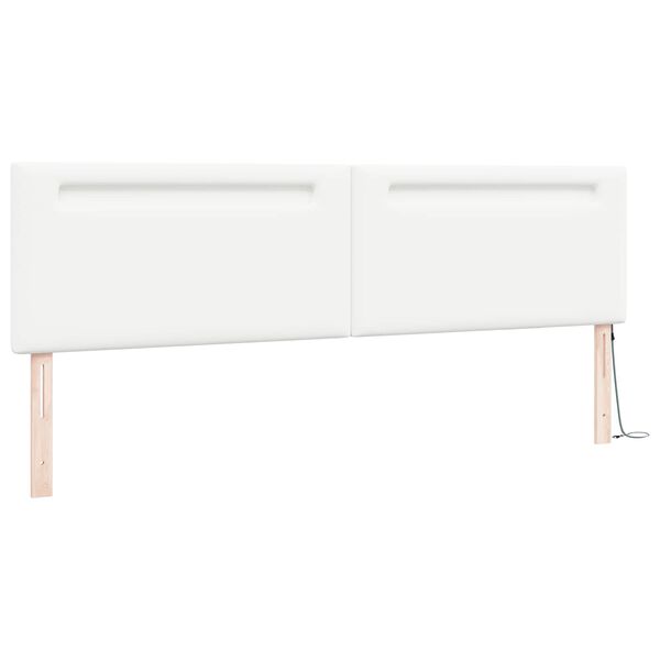 vidaXL LED peatoed Valge 200 cm Kunstnahk