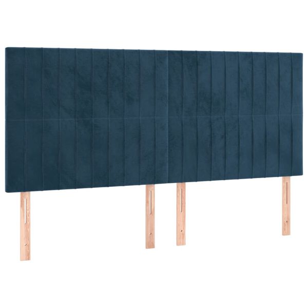 vidaXL peatsiplaat, tumesinine, 180 x 5 x 118/128 cm, samet