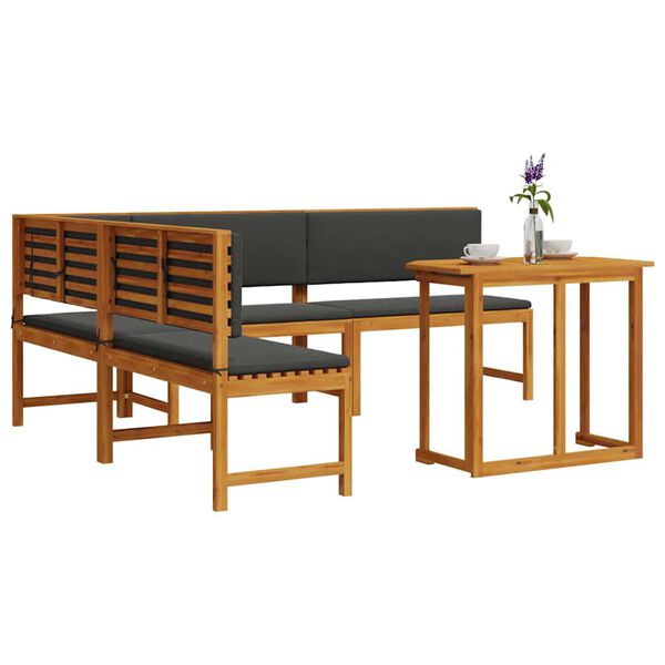 vidaXL Aia pinkide komplekt 4 pcs Pruun tugev akaatsiapuit