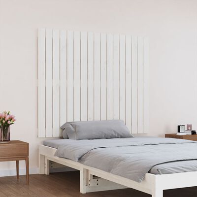 vidaXL seinale kinnitatav voodipeats, valge, 108x3x90 cm, männipuit