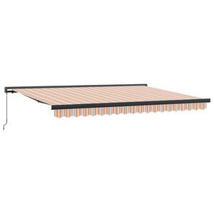 vidaXL K&auml;igukohandatav varikatus Oranž ja Hall 400 &times; 300 cm