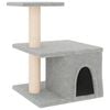 vidaXL kassimaja sisalk&ouml;itega kraapimispostidega, helehall, 48 cm