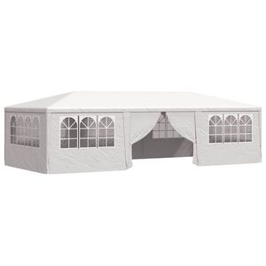 vidaXL professionaalne peotelk k&uuml;lgseintega, 4x9 m, valge 90 g/m&sup2;