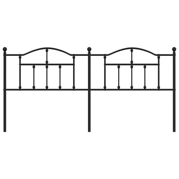 vidaXL metallist vahetatav voodipeats, must, 193 cm
