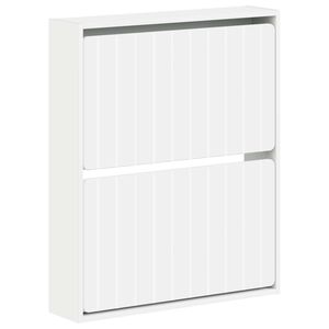vidaXL Seinale kinnitatav jalan&otilde;ude kapp ZWOLLE 71 x 17 x 86 cm Valge