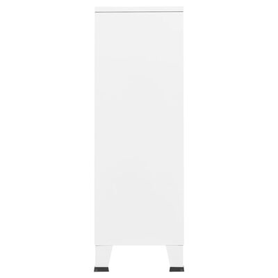 vidaXL tööstuslik garderoob, valge, 67x35x107 cm, teras