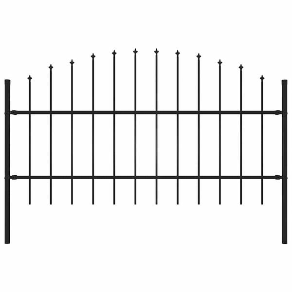 vidaXL aiapiire odaotsaga, terasest, 170 x 100 cm, must