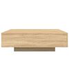 vidaXL kohvilaud LED-tuledega, Sonoma tamm, 100 x 100 x 31 cm