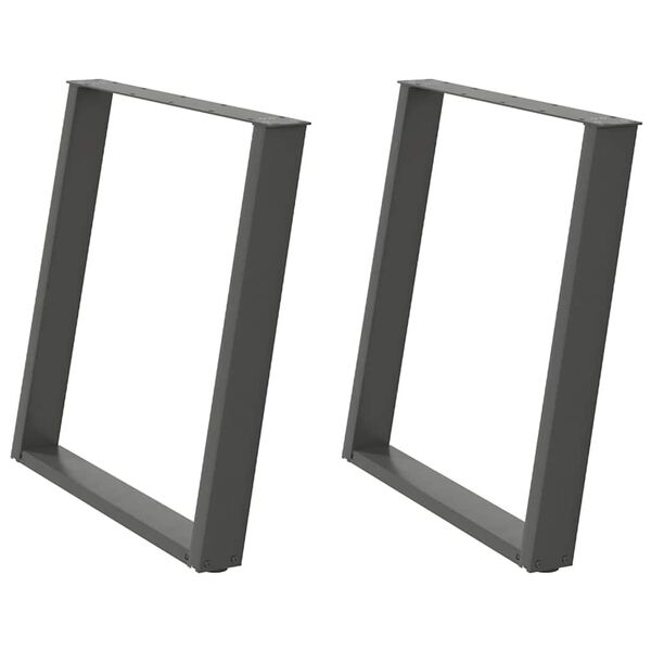 vidaXL söögilaua jalad U-kujulised 2 tk, antratsiithall, 70 x (72-73) cm, teras