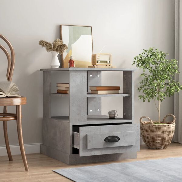 vidaXL lisalaud, betoonhall, 50x50x60 cm tehispuit