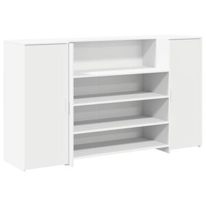 vidaXL vastuv&otilde;tulaud, valge, 180 x 50 x 103,5 cm, t&ouml;&ouml;deldud puit