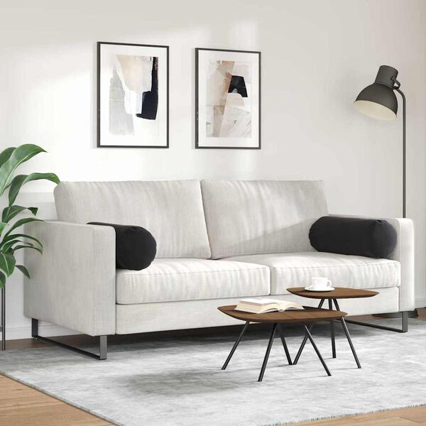 vidaXL Padjad 2 pcs Must &Oslash; 25 x 70 cm Korter kangas