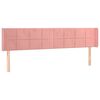 vidaXL voodipeats servadega, roosa, 163x16x78/88 cm, samet