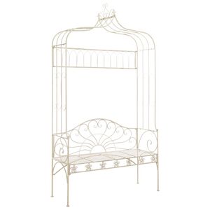 vidaXL aiapink, 122 cm, raud, antiikvalge