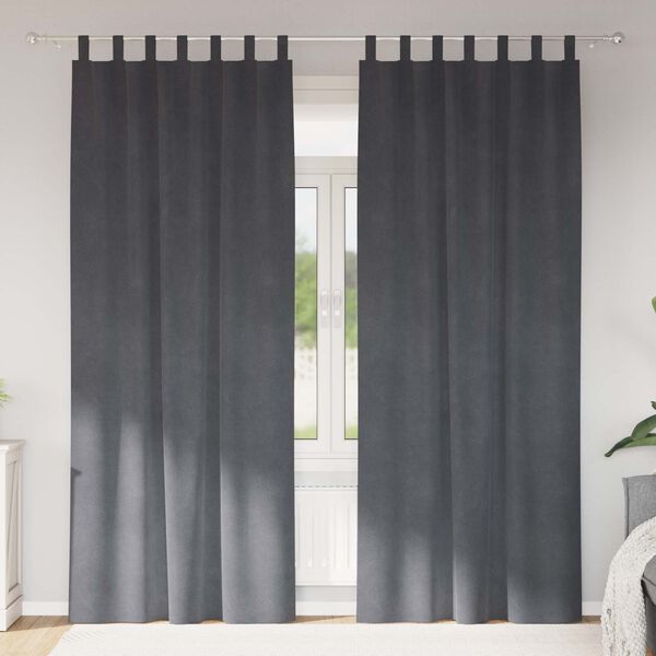 vidaXL Pimendavad kardinad 2 pcs Helehall 140 x 260 cm Samet