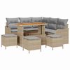 vidaXL Aia Diivanikomplekt padjaga padjaga 9 pcs Beež ja heledhall