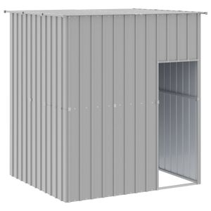 vidaXL koerakuut katusega, helehall, 165x153x181 cm, teras
