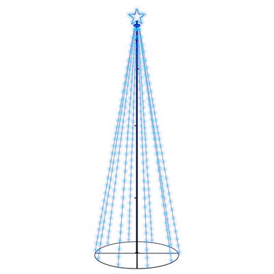 vidaXL koonusekujuline jõulupuu, sinine, 310 LEDi, 100 x 300 cm