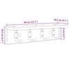 vidaXL Seinale kinnitatav riidepuu Betoonhall 40 x 10,5 x 10,5 cm