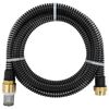vidaXL imivoolik messingust &uuml;hendustega, must 1,1" 4 m PVC