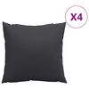 vidaXL diivanipadjad 4 tk, mustad, 60 x 60 cm, kangas