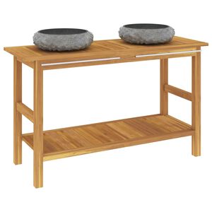 vidaXL vannitoakapp mustade marmorvalamutega, tiikpuu