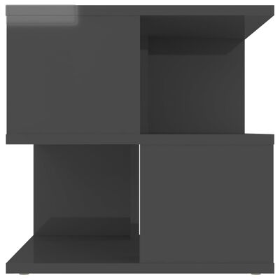 vidaXL lisalaud, kõrgläikega, hall, 40 x 40 x 40 cm, puitlaastplaat