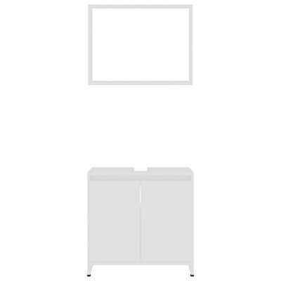 vidaXL 3-osaline vannitoamööbli komplekt, valge, puitlaastplaat