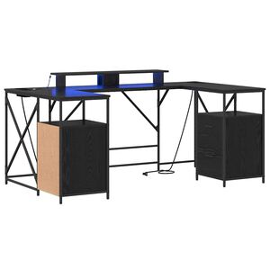 vidaXL Laud Must tamm Tehispuit 182 x 101 x 87,5 cm