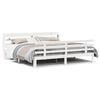 vidaXL voodiraam peatsiga ilma madratsita Valge 180x200 cm