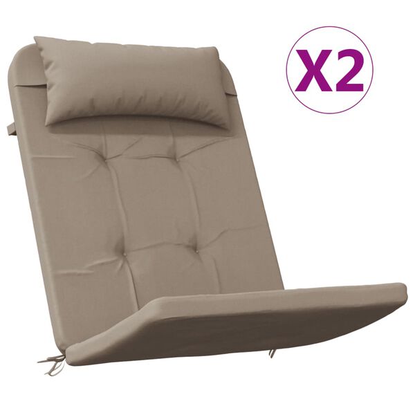 vidaXL Adirondack toolipadjad 2 tk, pruunikashall, oxford kangas