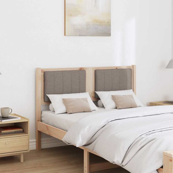 vidaXL Polsterdatud voodiots peaga Pruun 120 cm Tahke m&auml;nd