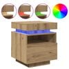 vidaXL LED-valgustitega &ouml;&ouml;kapid 2 tk Artisan Oak 40x39x48,5 cm