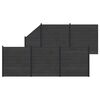 vidaXL Aia komplekt 6 tk 965 x 186 cm WPC ja Alumiinium Must