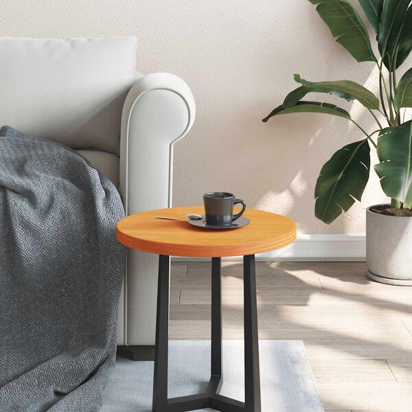 vidaXL &uuml;mmargune lauaplaat, vahapruun, &Oslash;40 x 2,5 cm, m&auml;nnipuit