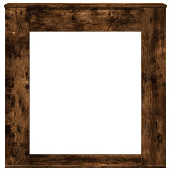 vidaXL kamina &uuml;mbritsev osa, suitsutamm, 100x20x100 cm, tehispuit