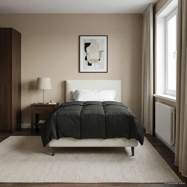 vidaXL Suvised teki Rapistatud Antratsiit 135 x 200 cm Mikrokiud