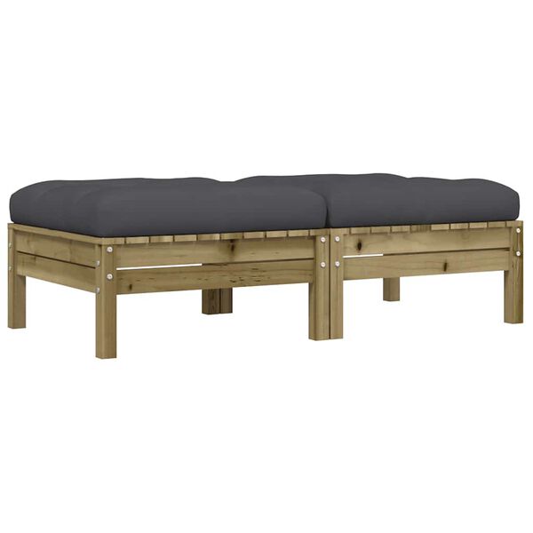 vidaXL aia jalapingid istmepatjadega 2 tk, immutatud männipuit