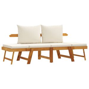 vidaXL kaks-&uuml;hes aiapink patjadega, akaatsiapuit