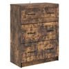 vidaXL Sahtlib&uuml;roo Suitsutatud tamm 66 x 34,5 x 87 cm Tehispuit
