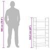 vidaXL 4-korruseline raamaturiiul must 60x27,6x124,5cm, tehispuit