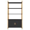 vidaXL kõrge kapp, must, 80 x 40 x 153 cm, tehispuit