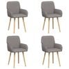 vidaXL S&ouml;&ouml;gitoa Toolid 4 pcs kangas Pruunikashall 56,5 x 50 x 87,5 cm