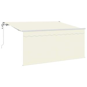 vidaXL K&auml;igukohandatav varikatus cream 300 x 200 cm