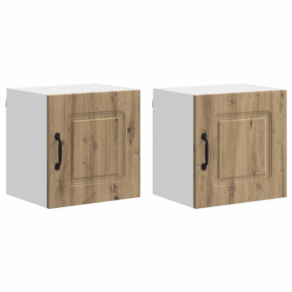 vidaXL K&ouml;&ouml;gikapp Kalmar 2 pcs K&auml;sit&ouml;&ouml;puu 40 x 31 x 40 cm Tehispuit