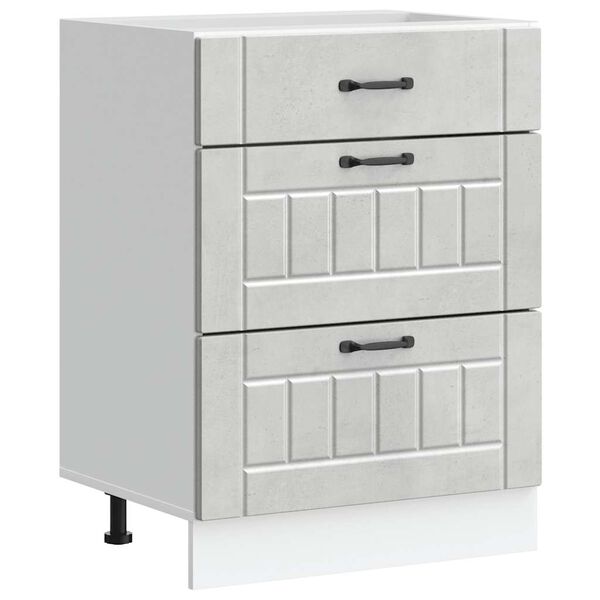 vidaXL k&ouml;&ouml;gi aluskapp Lucca, betoonhall, tehispuit