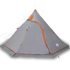 vidaXL matkatelk 5 inimesele, tipi, hall, veekindel