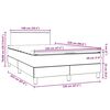 vidaXL Box Vedruvoodi madratsiga Tumehall 120x220 cm samet