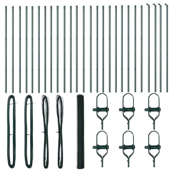 vidaXL Aiapost Roheline 50 x 1,6 m (25 mm võrgu) Terased ja PVC